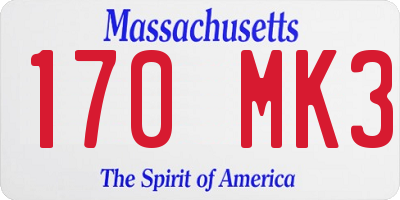 MA license plate 170MK3