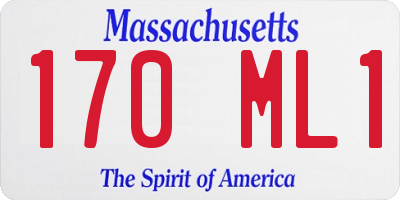 MA license plate 170ML1