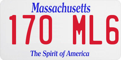 MA license plate 170ML6