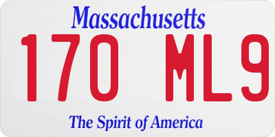MA license plate 170ML9