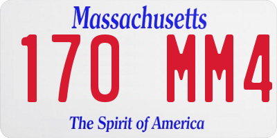 MA license plate 170MM4