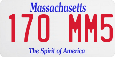 MA license plate 170MM5
