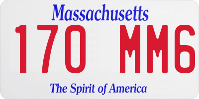 MA license plate 170MM6