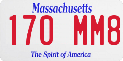 MA license plate 170MM8