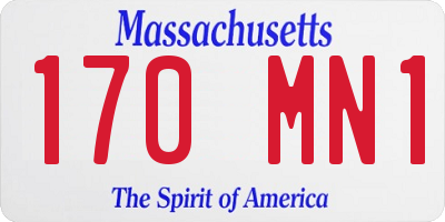 MA license plate 170MN1