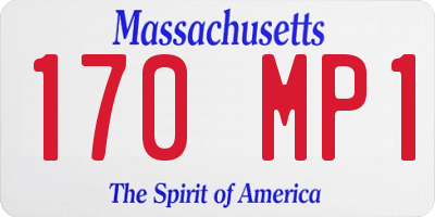 MA license plate 170MP1