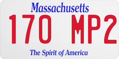 MA license plate 170MP2