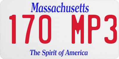 MA license plate 170MP3