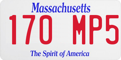 MA license plate 170MP5
