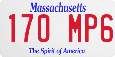 MA license plate 170MP6