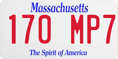 MA license plate 170MP7