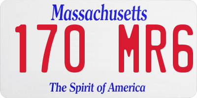 MA license plate 170MR6
