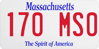 MA license plate 170MS0