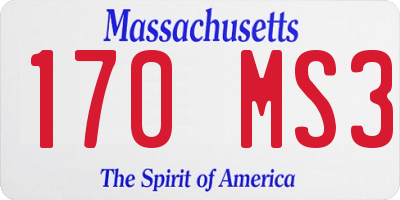 MA license plate 170MS3