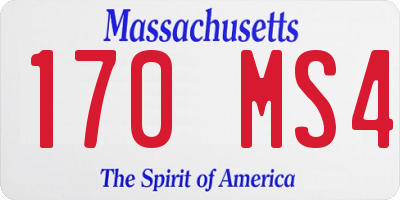 MA license plate 170MS4