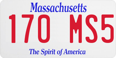 MA license plate 170MS5
