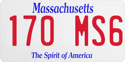 MA license plate 170MS6