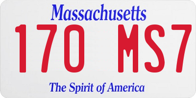 MA license plate 170MS7