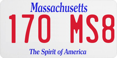 MA license plate 170MS8