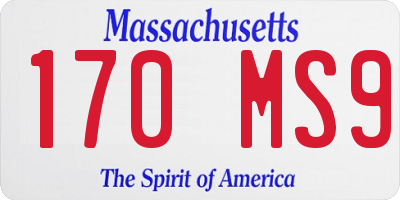 MA license plate 170MS9