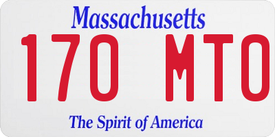 MA license plate 170MT0