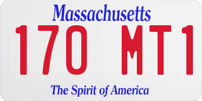 MA license plate 170MT1