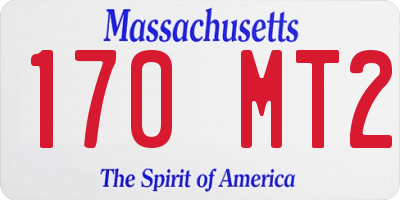 MA license plate 170MT2