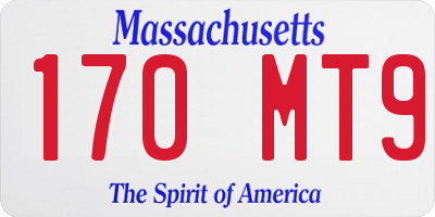 MA license plate 170MT9