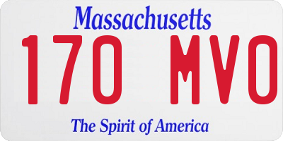 MA license plate 170MV0