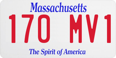 MA license plate 170MV1
