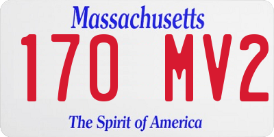 MA license plate 170MV2