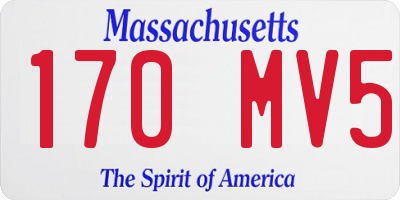 MA license plate 170MV5