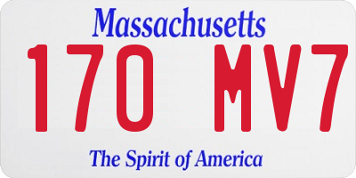 MA license plate 170MV7