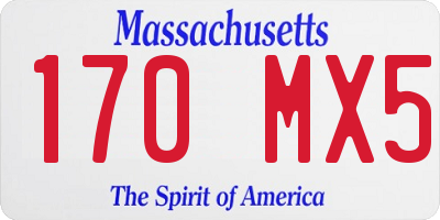 MA license plate 170MX5