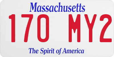 MA license plate 170MY2