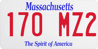 MA license plate 170MZ2