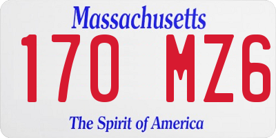 MA license plate 170MZ6