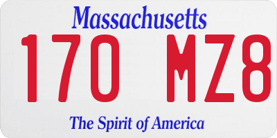 MA license plate 170MZ8