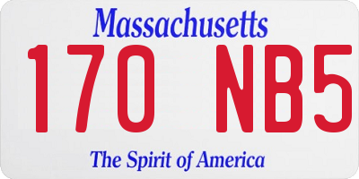 MA license plate 170NB5