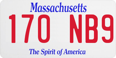 MA license plate 170NB9