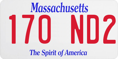 MA license plate 170ND2