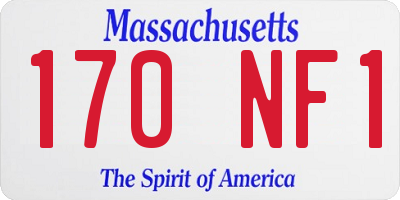 MA license plate 170NF1