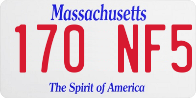 MA license plate 170NF5