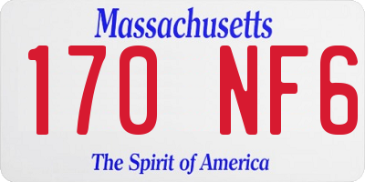 MA license plate 170NF6