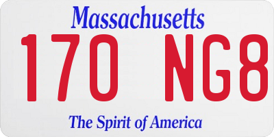 MA license plate 170NG8