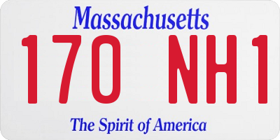 MA license plate 170NH1