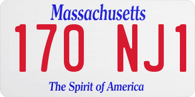 MA license plate 170NJ1
