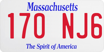 MA license plate 170NJ6