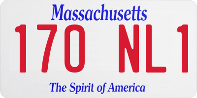 MA license plate 170NL1