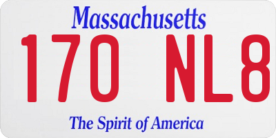 MA license plate 170NL8